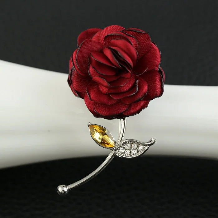 Tulip Rose Brooch for Women Nice Design Elegant Fashion Brooch Pin Dress Luxury Zircon Jewelry Accessories Party Gifts