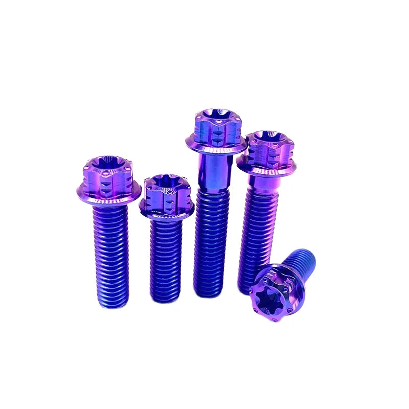 Colorful Titanium Alloy Grade 5 Truss Head Bolt Hexagon Socket Disc Head Screw for Motorcycle Brake Disc