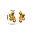 COOL 18K Gold Plated Stainless Steel Earring Jewelry Waterproof Hypoallergenic Dainty Flower Earrings for Women