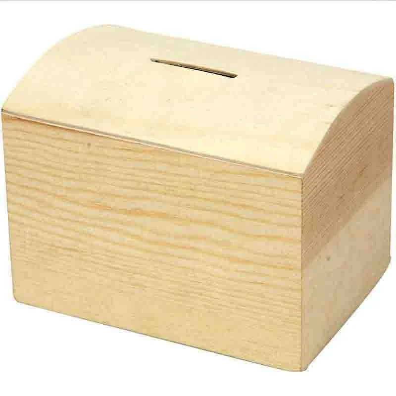 Small Natural Wood Saving Money Box Safe Storage for Coins and Funds Model Number Saving Bank for Promotions