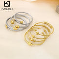 Kalen Trendy Stainless Steel Geometric Twist Bracelet Open Winding Wire Fashionable Wholesale Jewelry Bangles
