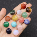 HZ Hot Sale Multiple Material Round Shape Cabochon Flat Back Synthetic Turquoise Gemstones Wholesale Crystals