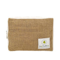 Factory Price Jute Make up Pouch Eco Friendly Fashionable Promotional Jute Cosmetic Bag with Custom Printing logo