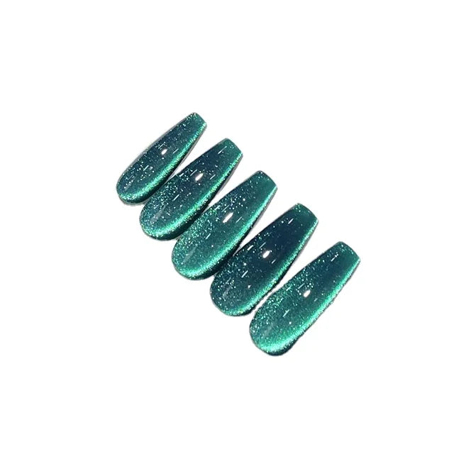 UOMEEI Eco-friendly UV Gel Nail Polish Super Shiny Laser Cat Eye Style Universal Colorful French Magnetic Gel with Rainbow Touch