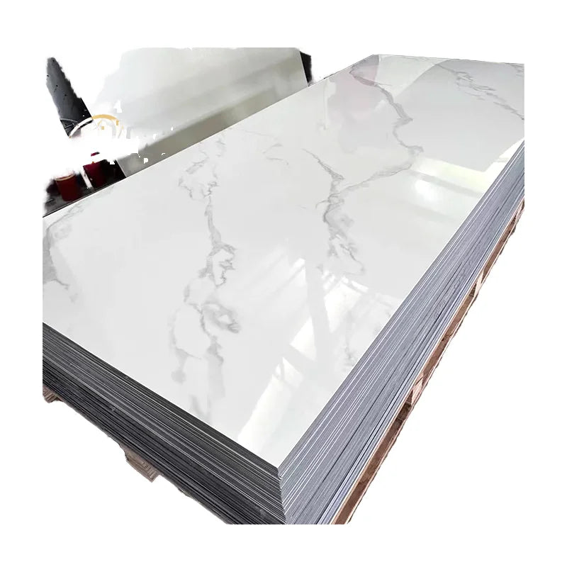 High Gloss Lightweight Easy to Clean Pvc Sheet 4x8 3d Uv Marble Wall Panel for Home