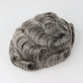 Wholesale Thin Skin PU Natural Wave Full PU Hair Replacement System Men's Indian Remy Human Hair Toupee Wigs