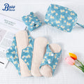 5Pcs(4Pcs Pad +1 Bag) Washable Organic Menstrual Cotton Pad Panty Liner Super Absorbent Reusable Woman Incontinence Sanitary Pad