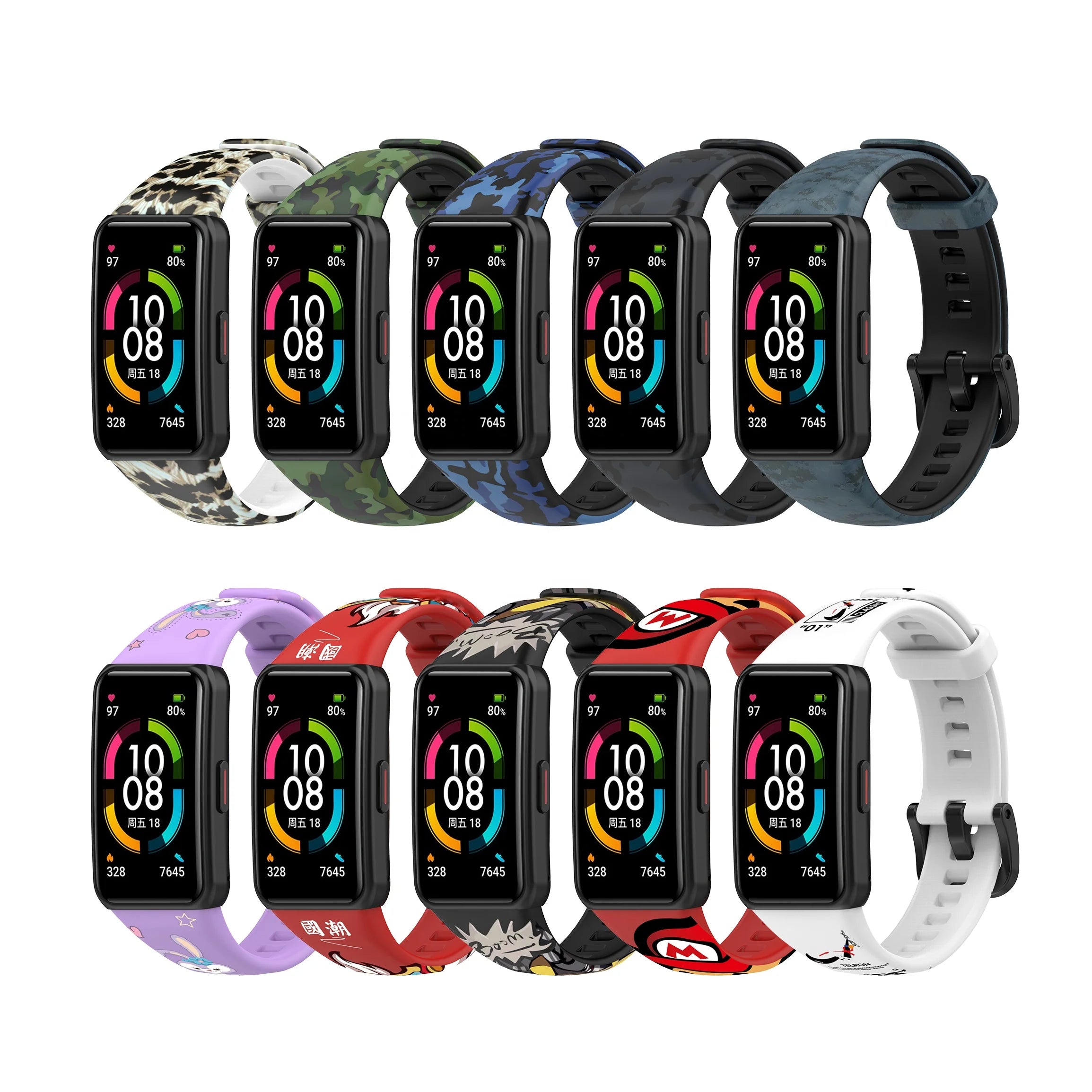 IVANHOE Silicone Watch Strap for Huawei Band 6 Wristband Breathable Sport Watch Band  Bracelet for Huawei Honor Band 6 Strap