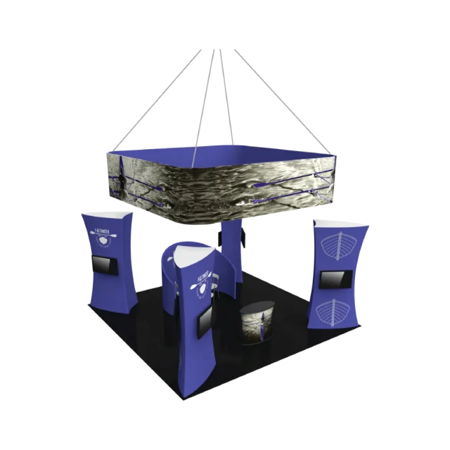 China Supplier Portable 10ft Tension Display Screen Free Standing Photo Trade Show Booth Display Background Backdrop