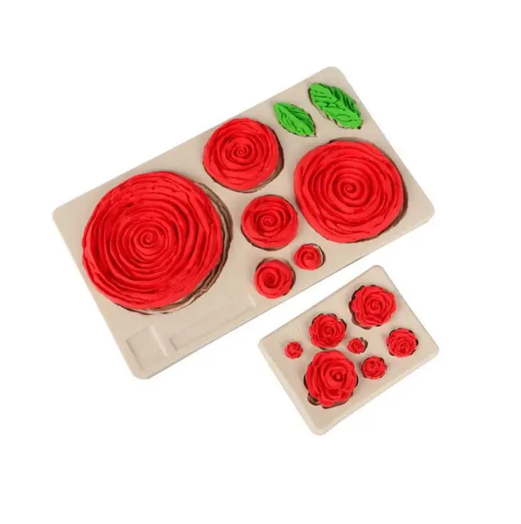 HY Ruffled Roses Fondant Mould for Sugarcraft