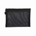 Custom Makeup Bag Black Cosmetic Pouch Mesh Toiletry Bag Print with Logo