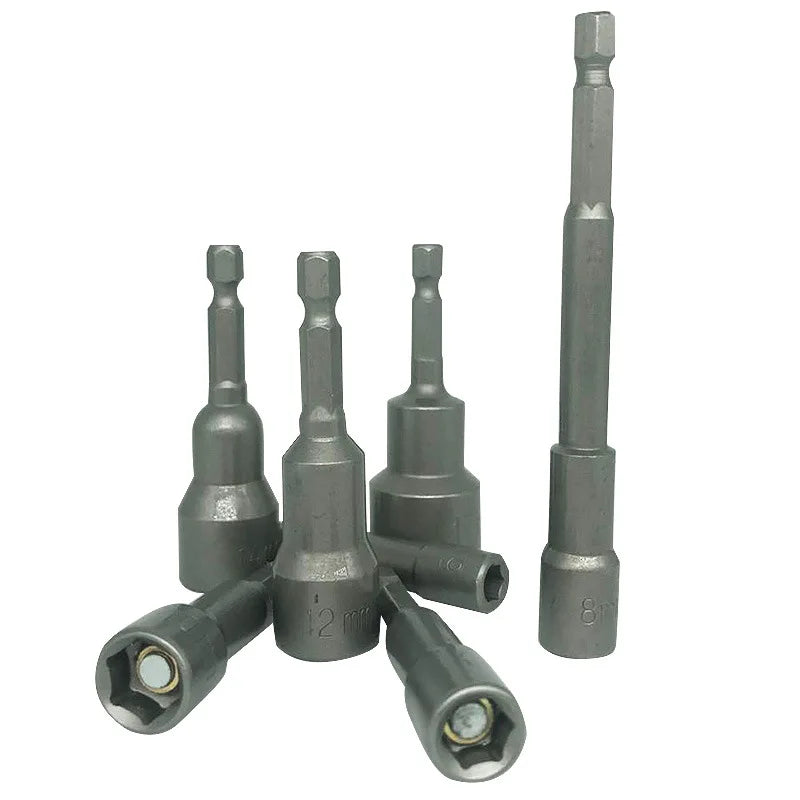 1Pcs Electric Screwdriver Handle Tools with 150mm Adapter 6mm-14mm Hexagon Nut Driver Drill Bit Socket Screwdriver Wrench