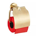 Wall-Mounted Bathroom Gold Toilet Paper Holder Brushed SUS304 Stainless Steel for Hotel Use Includes Roll Tissue Paper Holder