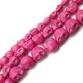 Kelingna Pink Multi Color Magnesite Turquoise Howlite Skull Gemstone Loose Beads GIC Certified for Jewelry Making