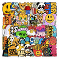 54Pcs Justin Bieber Tide Fashion Logo Decorative Stickers for Drew House Skateboard Luggage Laptop Logo Stickers