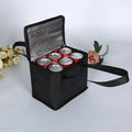 Black 600D Eco-friendly Foldable High Quality Large Cooler Bag for Wine Bottle