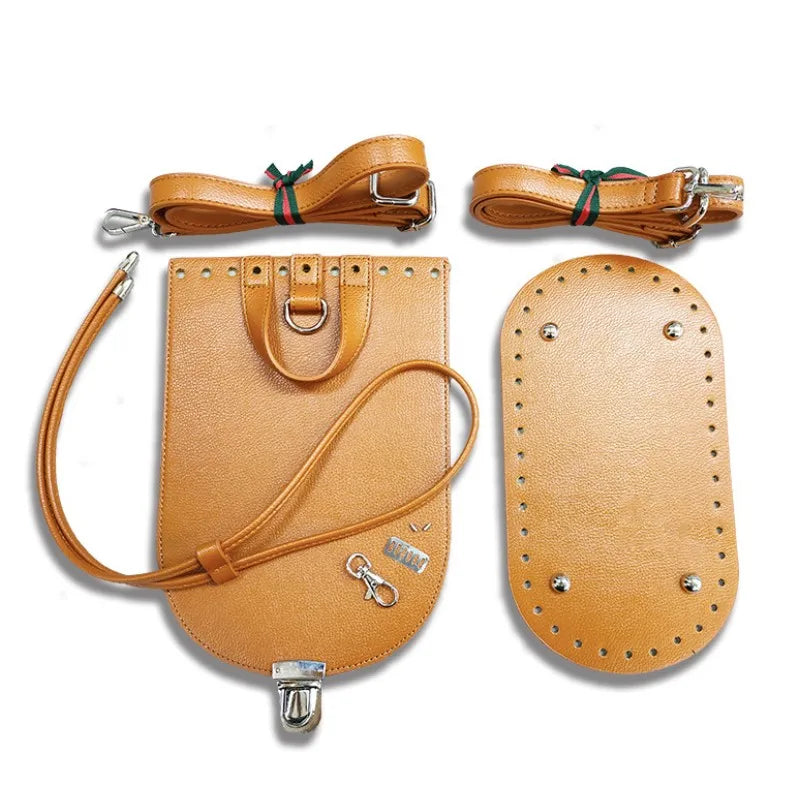 Hot Sale 7pcs DIY PU Leather Shoulder Bag Hand Handbag Making All Material Handmade Leather Sewing Kit