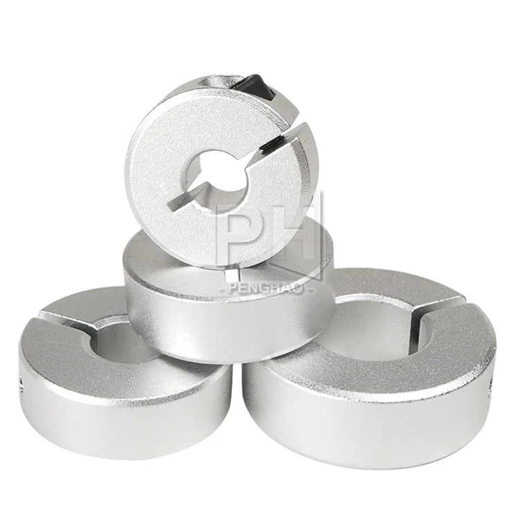 Smooth Rod Fixed Lock Limited Ring Smooth Rod Fixing Diameter 8mm Aluminum Clamp Shaft Sleeve with a Screw Nut