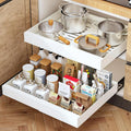 Expandable Pull Out Cabinet Organizer Adjustable Sliding Drawer Organizer Slide Out Under Sink Cabinet Storage Shelf