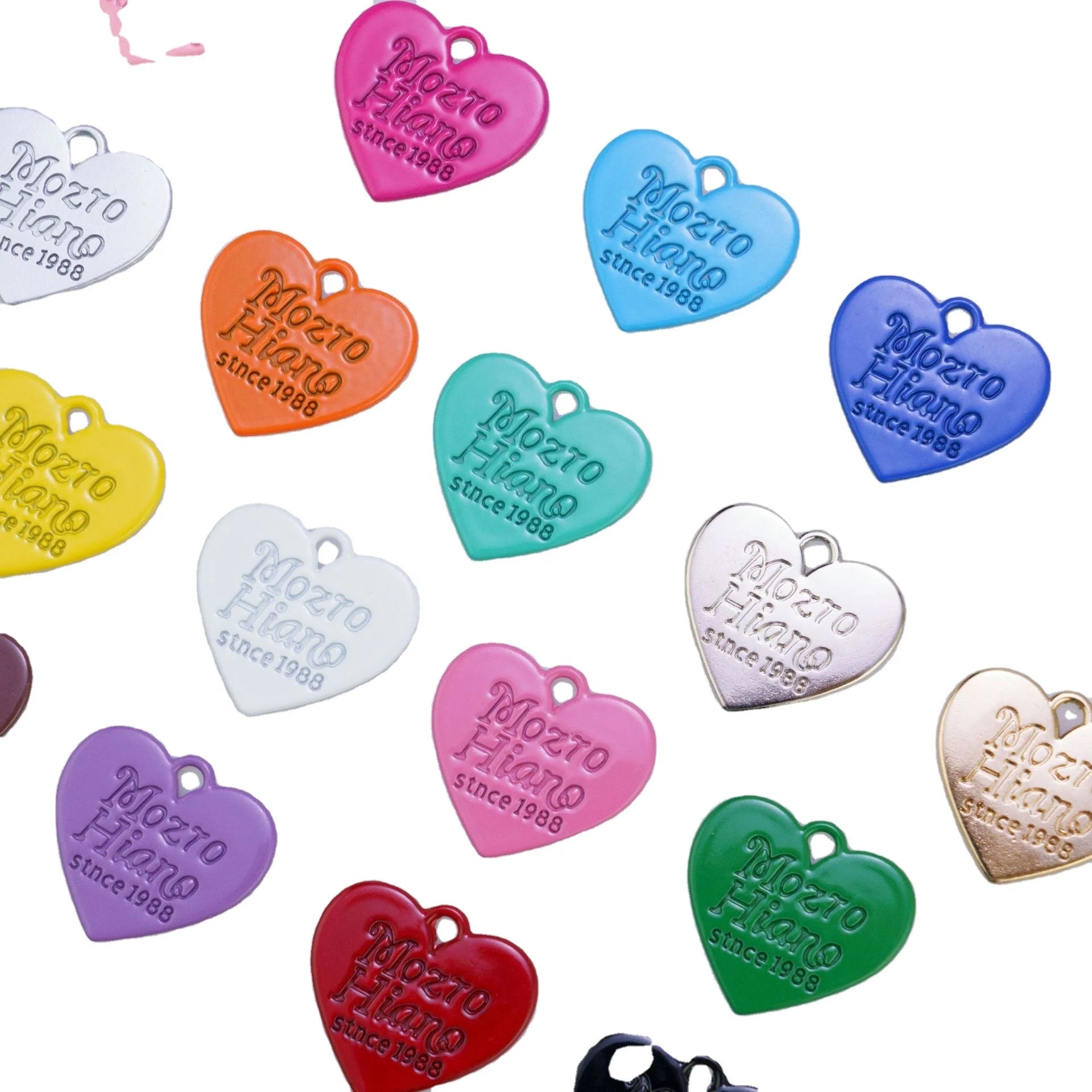 Oil Drop Eart Shape Metal Pendants Charm DIY Phone Case Jewelry Necklace Accessories Making