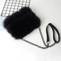 MWFur Fashion Fluffy Fox Hair Hand Bag for Girl Women Fur Handbag Fox Fur Hand Muff Bag for Hand Warmer Custom