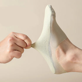 3Pairs/set Summer Ice Silk Women No Show Breathable Low Cut Boat Socks Ankle Non-slip Invisible Thin Comfortable Socks
