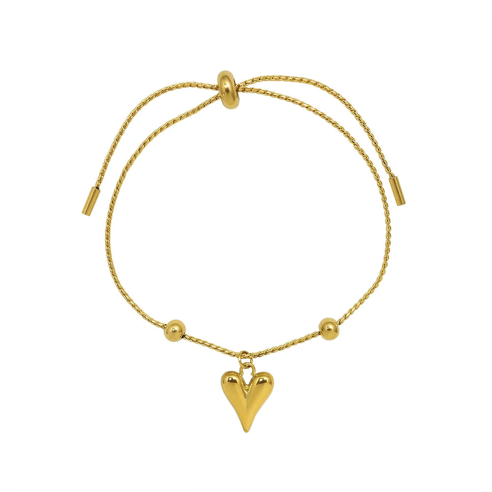 Bracelet WomenSilver Plated Saftey Chains for BraceletLuxury Stainless Steel Gold Plated Jewelry Heart Bracelet