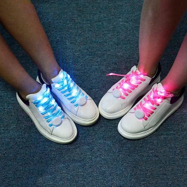 Popular Luminous LED Nylon Shoe Laces for Men Women Flat Glow Shoelaces for Daily Suits Party Decorations New Year Accessory