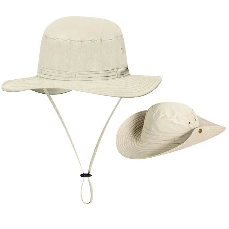 Adjustable Wholesale Velour String Bucket Hat Wide Brim Quick Cap for Beach Fishermen Casual Sports Outdoor Striped Cartoon