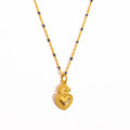 Stainless Steel Jesus Heart Necklace Colorful Beaded Chain Clavicle Vintage 18K Gold Heart Pendant Necklace Jewelry