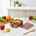 OUMENG 304 Stainless Steel Tiffin Lunch Box-BPA Free Microwave Safe 1 Compartment Portable for Camping & Home Use