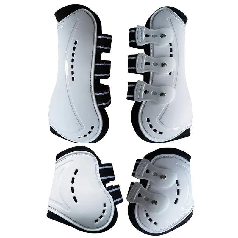 Wholesale NO.8 Jumping Horse Leg Guards Horse Leg Guards PU Shell Elastic Buffer Inner Pad with Breathable Holes