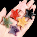 30mm Natural Crystal Stone Hand Carved Smile Face Starfish Figurine Healing Gifts for Home Decor Christmas Other Crystal Crafts