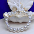 SGARIT Jewelry 925 Sterling Silver 8-9mm Natural Fresh Water Pearl Bracelet Jewellery Hot Sale Bangle for Ladys Daily