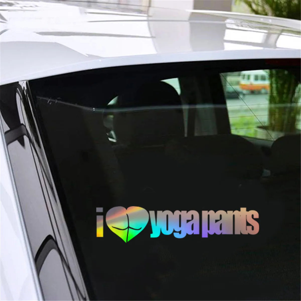 I Love Yoga Pants Stickers Car Truck Window Bumper Vinyl Decal Decor Gift Gift Die Cut Decals Laptop window Glass