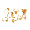 Stainless Steel 4/6/8/12mm Rings Base Setting Cabochon Cameo Tray Bezel Blank Jewelry Making Supplies Findings