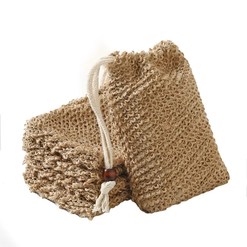 Soap Saver Bag Natural Sisal Scrub Soap Bag for Foaming and Drying of Shower Soap Bag