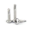 304/410/316 Stainless Steel Self Drilling Tapping Screws Round Head Pan & Dovetail Tail Grade 8 Right Hand Screw Installation