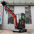 High Productivity Mini 1600kg Warning Lights Crawler Excavator Small Diggers With Warm Cabin