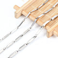 Hot Sale Fashion Stainless Steel Necklace Men and Women Melon Seed Chain Bamboo Chain Jewelry Making Accessories