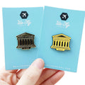 Custom logo Designer Clothes Brooch Hat Pin Soft Enamel Pin Metal Badge City Lapel Pin