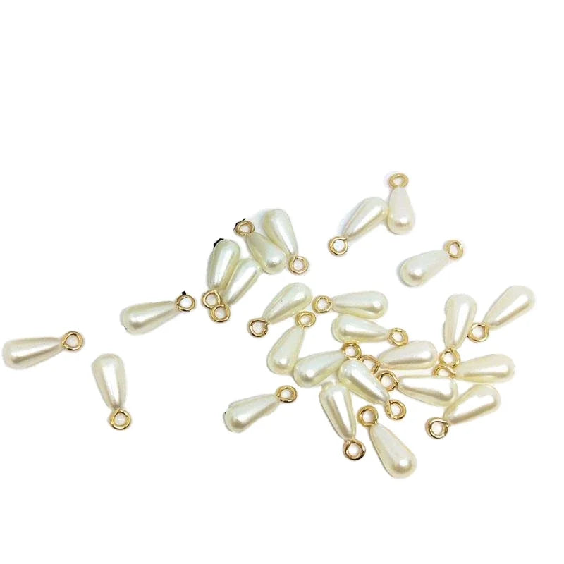 Imation Plastic ABS Pearls With Hook Diy Jewelry Findings Handmade Fashion Beads Faux Loose Teardrop Pearl in Bulk