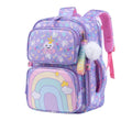 2024 New Casual Children's Schoolbag Oxford Girl Waterproof Cartoon Student Backpack Girl Rainbow Schoolbag