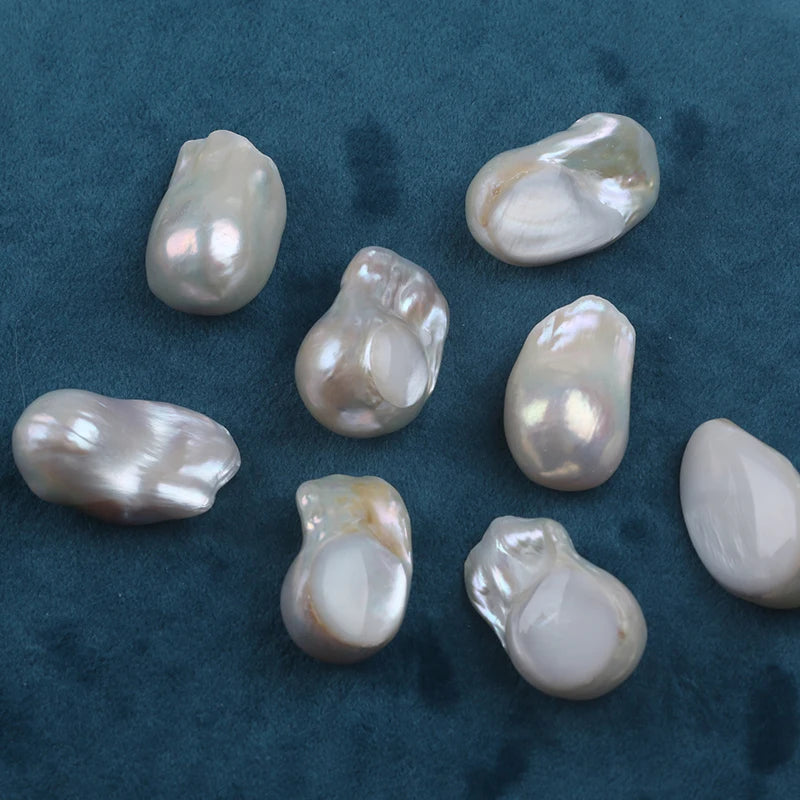 Zhuji 15-21mm White Natural Loose Mabe Shell Pearl for Diy Making
