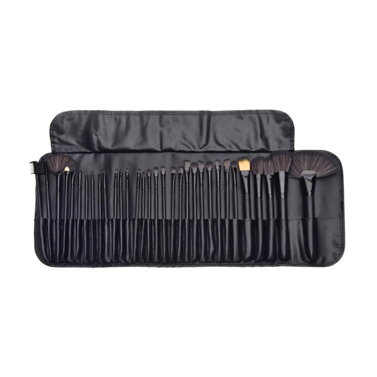 Shenzhen 32pcs Makeup Brush Set Trade Assurance Synthetic Hair Foundation Brush With Bag Manufacturer Custom Logo Pink Black