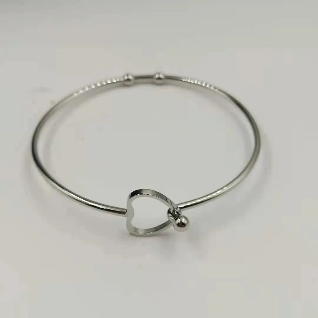 Stainless Steel Bracelet Gold Bracelet Charm DIY Jewelry Fit Charm Beads Open Cuff Bracelet for Women