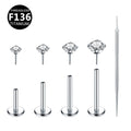 Gaby Flat Back Earring G23 Titanium De Titanio Threadless Tragus Labret Cartilage Lip Medusa Conch Piercing Jewelry for Women
