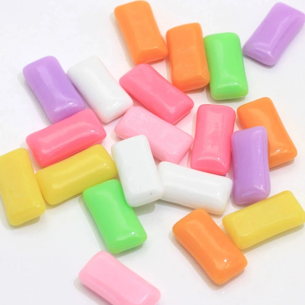 Colorful Simulation Chewing Gum Resin Cabochon Miniature Artificial Food DIY Phone Decoration Embellishment Scrapbooki