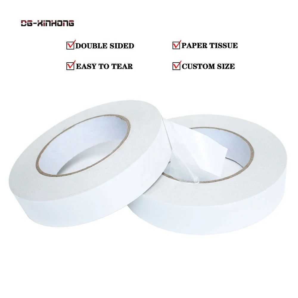High Viscosity Arts DIY Card Envelope Box Carton Nonwoven Paper Coated Hot Melt Oil Solvent Adhesive Double Sided Tissue Tape