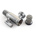 MCBKRPDIO Brass Angle Ball Valve 1/2"x 3/4" With Brass Handle for Hot and Cold Water Mixer Chrome Plated